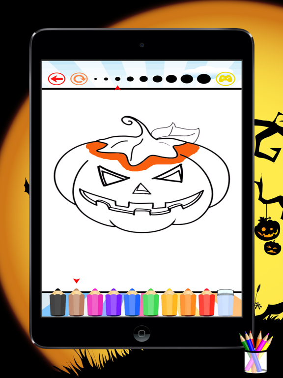Coloring Book Happy Halloween Free Game For Kids iPad screenshot