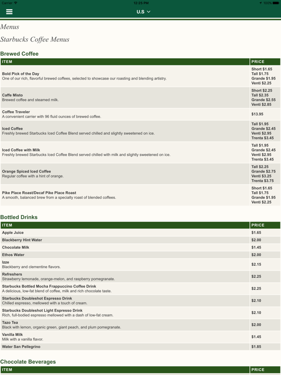 Best Secret Menu for Starbucks & Store Locator iPad screenshot 5 - Food & Drink app