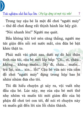 Trải nghiệm 7 – Sự lay động từ một việc nhỏ screenshot 3