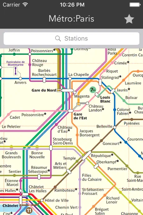 Métro:Paris - offline subway map & schedules