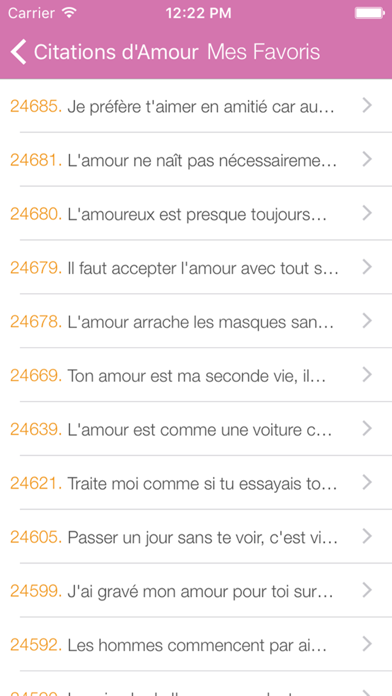 Screenshot #3 pour Citations Amour