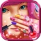 Blue Flower Nail Painter : Cute Hamster Nail