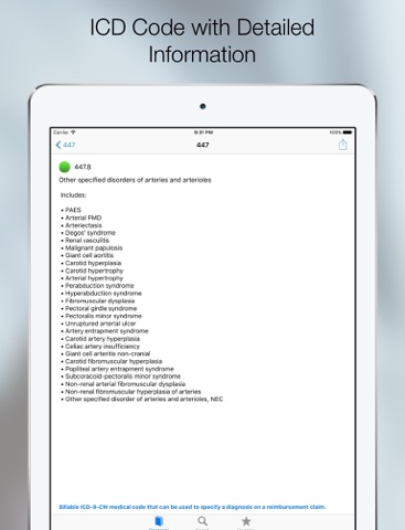 ICD9 On the Go iPad screenshot 5 - Medical app