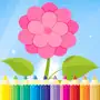 Flower Coloring Book For Kid - Drawing And Painting Relaxation Stress Relief Color Therapy Games