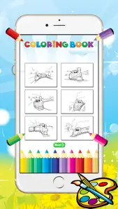 Train Coloring Book For Kid - Vehicle drawing free game, Paint and color good games HD screenshot #5 for iPhone