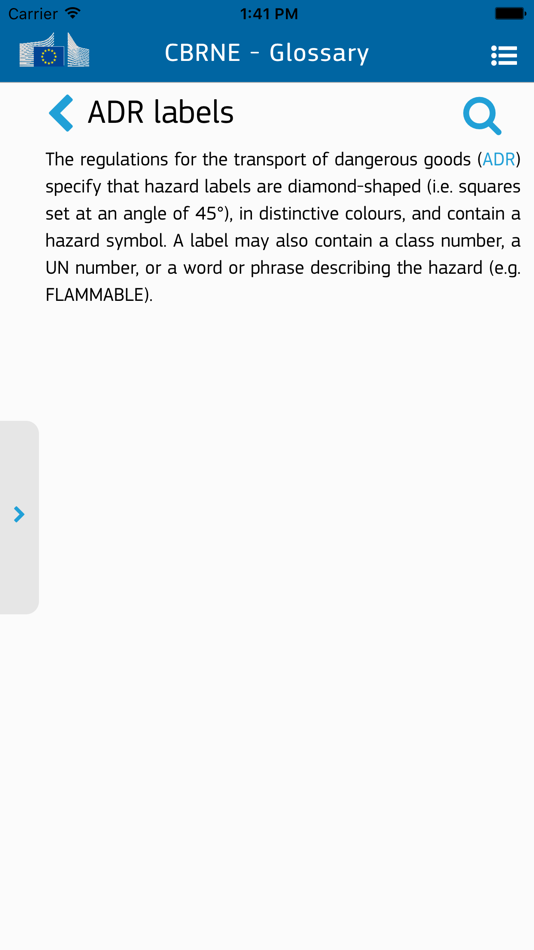 #2. EU CBRNE Glossary (iOS) 由: European Union Apps