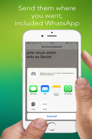 Keyboard Reverse for WhatsApp, Message, Mail and others, Free screenshot 2