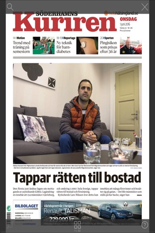 Söderhamns-Kuriren e-tidning screenshot 2