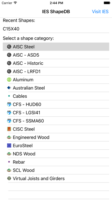 IES ShapeDB iPhone screenshot 2 - Productivity app