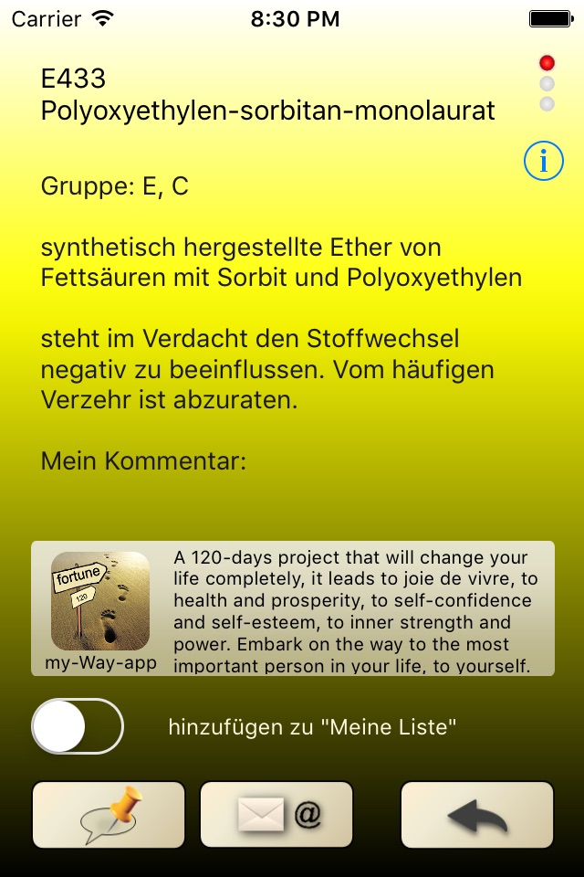 Zusatzstoffe-lite screenshot 2