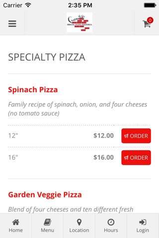 Cucinella Brick Oven Pizzeria Ordering screenshot 3