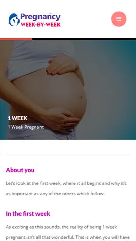 Game screenshot Pregnancy Week by Week Symptoms apk