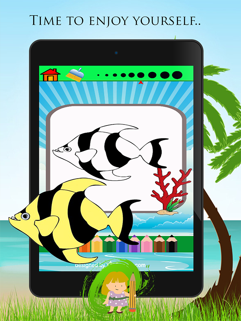 Fish Coloring Book For Kids: Drawing & Coloring page games free for learning skill screenshot 9