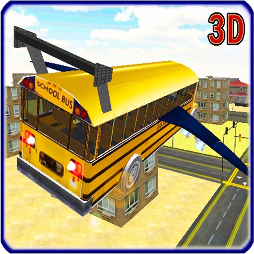 School Bus Jet 2016 – Flying Public Transport Flight with Extreme Skydiving Air Stunts icon