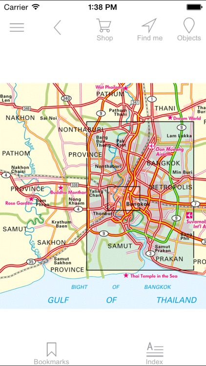 Bangkok and Greater Bangkok. Tourist map.