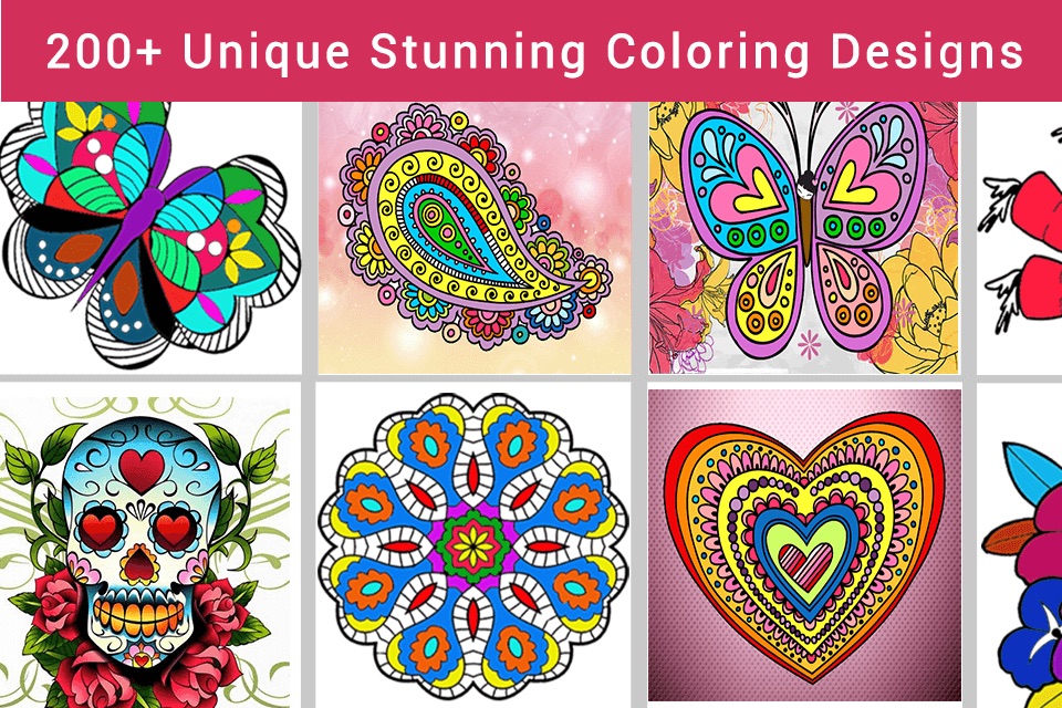 Coloring Book Art: Stress Relief Coloring Book for Adults & Color Therapy Pages screenshot 2