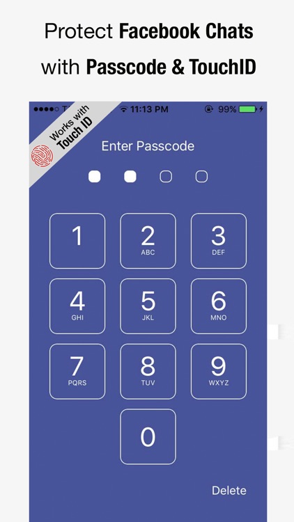 Passcode for Facebook Messenger