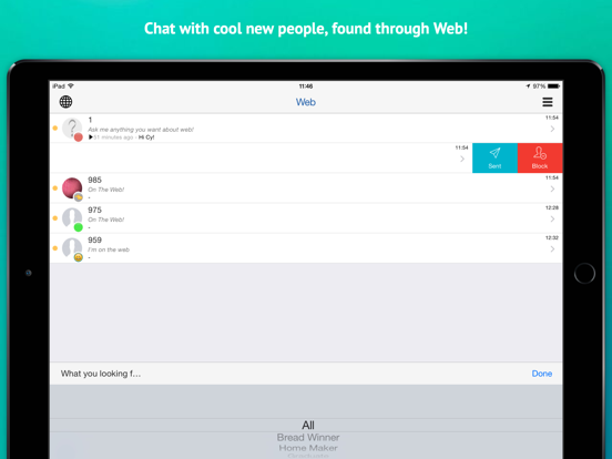 Screenshot #4 pour Web - Connect & chat with interesting new people