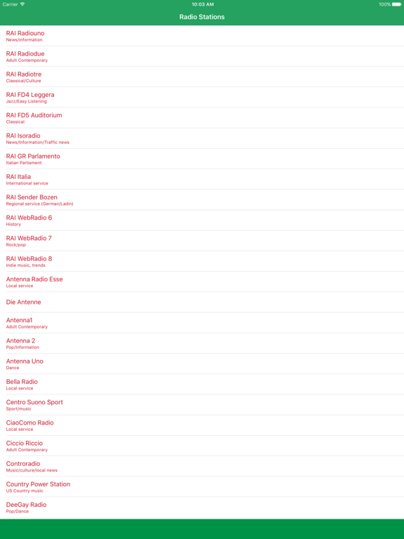 Screenshot #4 pour Radio Italia FM - Streaming and listen to live online music, news show and Italian charts musica from Italy