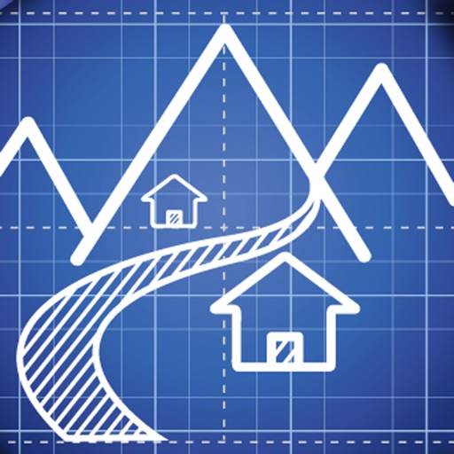 survey : clinometer, compass and range finder icon