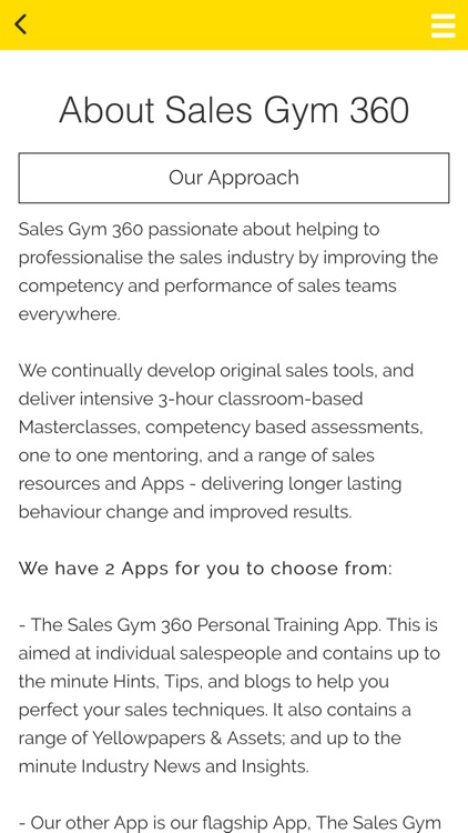 Sales Gym 360 Portal