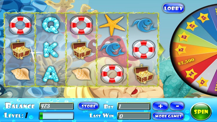 Aqua Ocean Slots Casino - Vegas VIP - Mermaids and Treasures of the 777 Seas