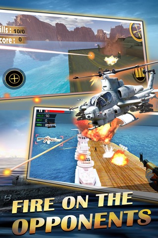 スナイパーガンシップのヘリコプターシューティング3D：無料FPS戦艦戦争飛行機のガンシューティングゲームのおすすめ画像1