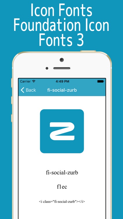 Foundation Icon Fonts 3 Cheatsheet - Icon Font with tagline