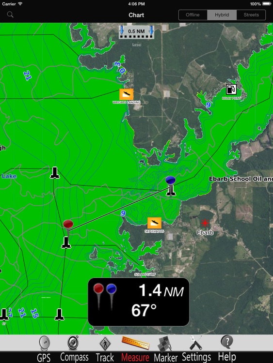 Toledo Bend Nautical Chart Pro