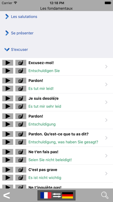 Screenshot 2 of French / German Talking Phrasebook Translator Dictionary - Multiphrasebook App
