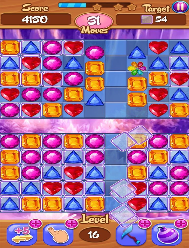 Crystal Insanity - Match 3 Diamond & Jewels Mania