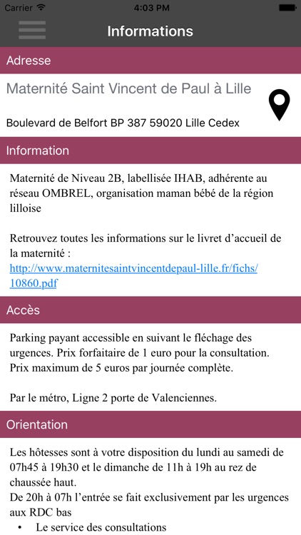 Maternité Saint Vincent de Paul, ma grossesse screenshot-4