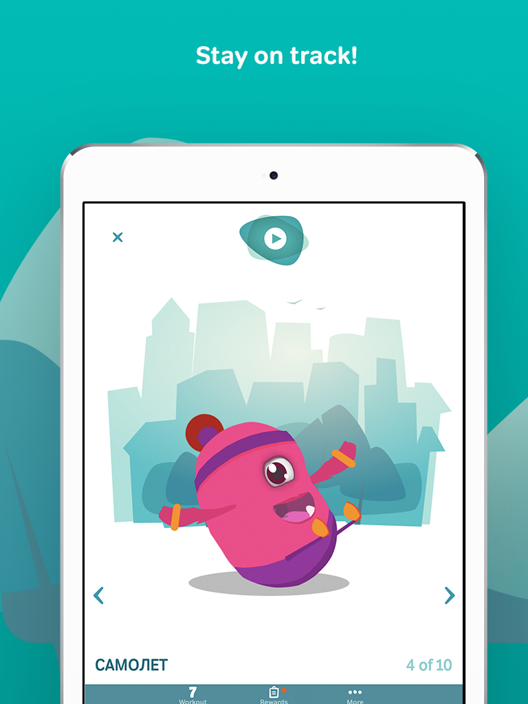 7 minute workouts with lazy monster PRO: daily fitness for kids and women screenshot 10