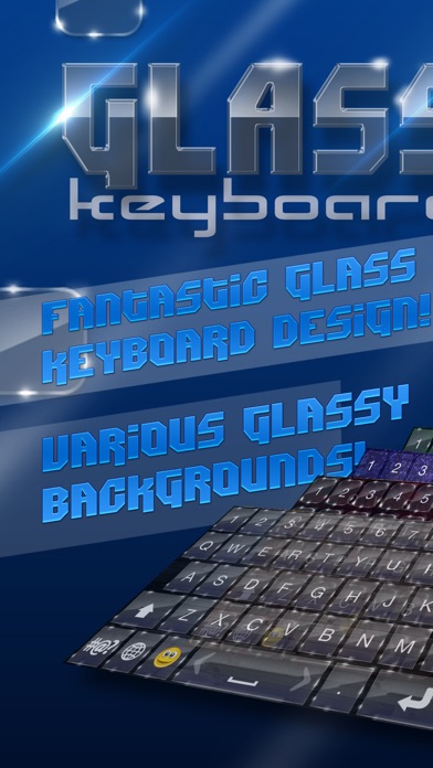 Screenshot #1 pour Verre Conception De Clavier - Beaux Claviers Avec Les Milieux Et Les Polices Brillantes