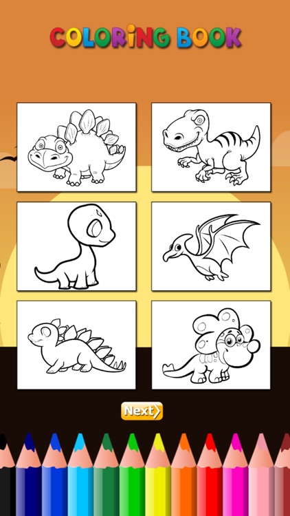 The Dinosaur Coloring Book HD: Learn to color and draw a dinosaur, Free games for children