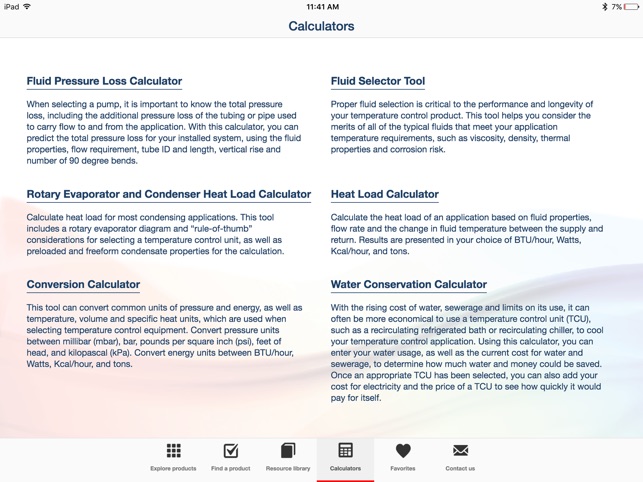 Temperature Control Product Selector