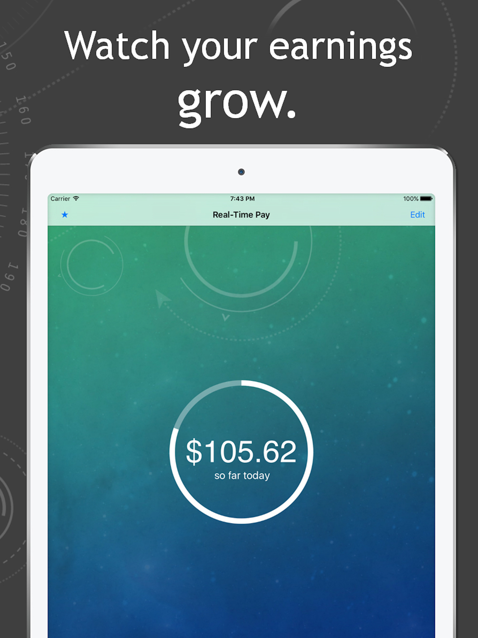Real-Time Pay – watch your earnings grow
