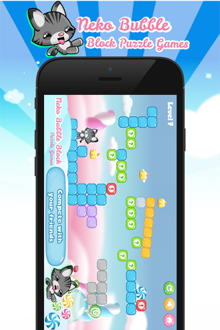 Neko Bubble Block Puzzle Games screenshot 2