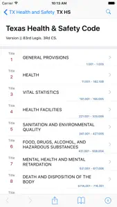 Texas Health and Safety Code (LawStack's TX Law/Statutes) screenshot #1 for iPhone