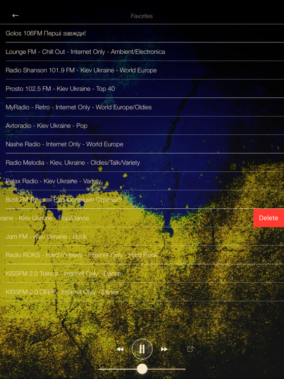 Ukrainian MUSIC Online Radio iPad screenshot 4 - Music app