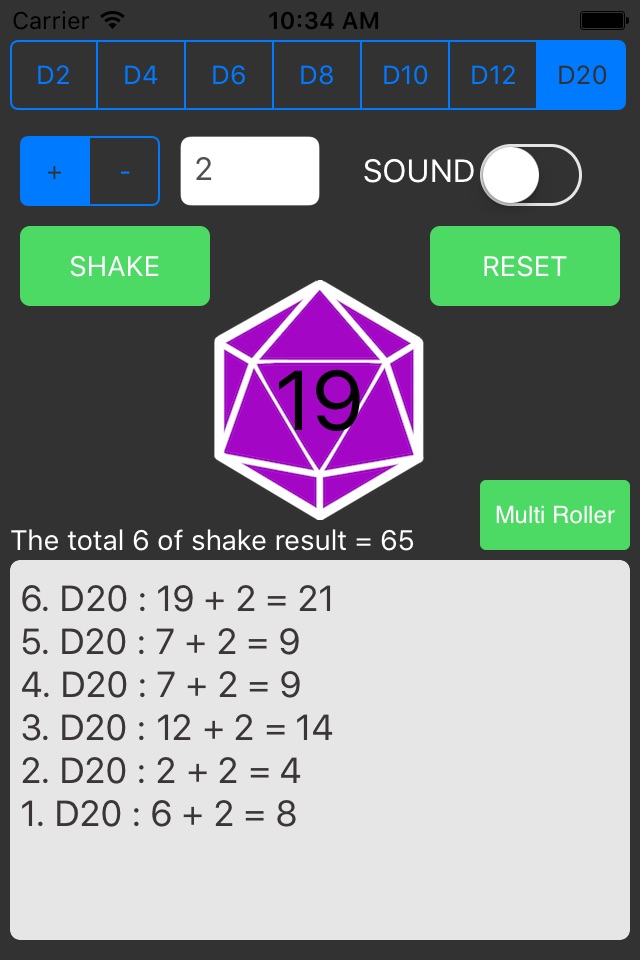 Dice Roller For "Dungeons & Dragons" screenshot 2