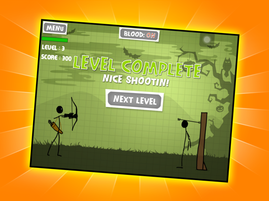 Stickman Pumpkin Shooting Showdown Bow and Arrow Free: Halloween Edition iPad app afbeelding 3