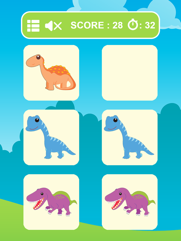 Dino Kids Matching - Dinosaur Memory Games Free For Kids HD iPad screenshot 1 - Games app