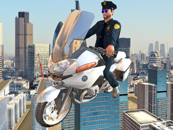 Flying Police Bike Rider 2016 - Ride  Fly Motorcyle in the City To be a Best Traffic police