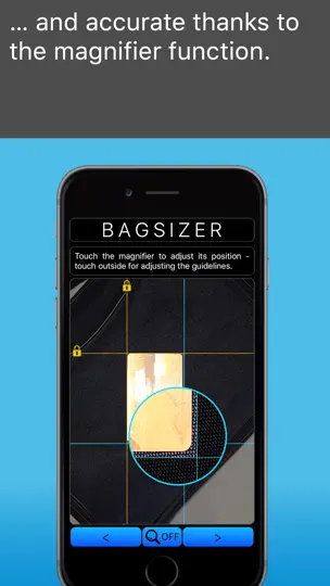 Screenshot von BagSizer auf dem iPhone 5