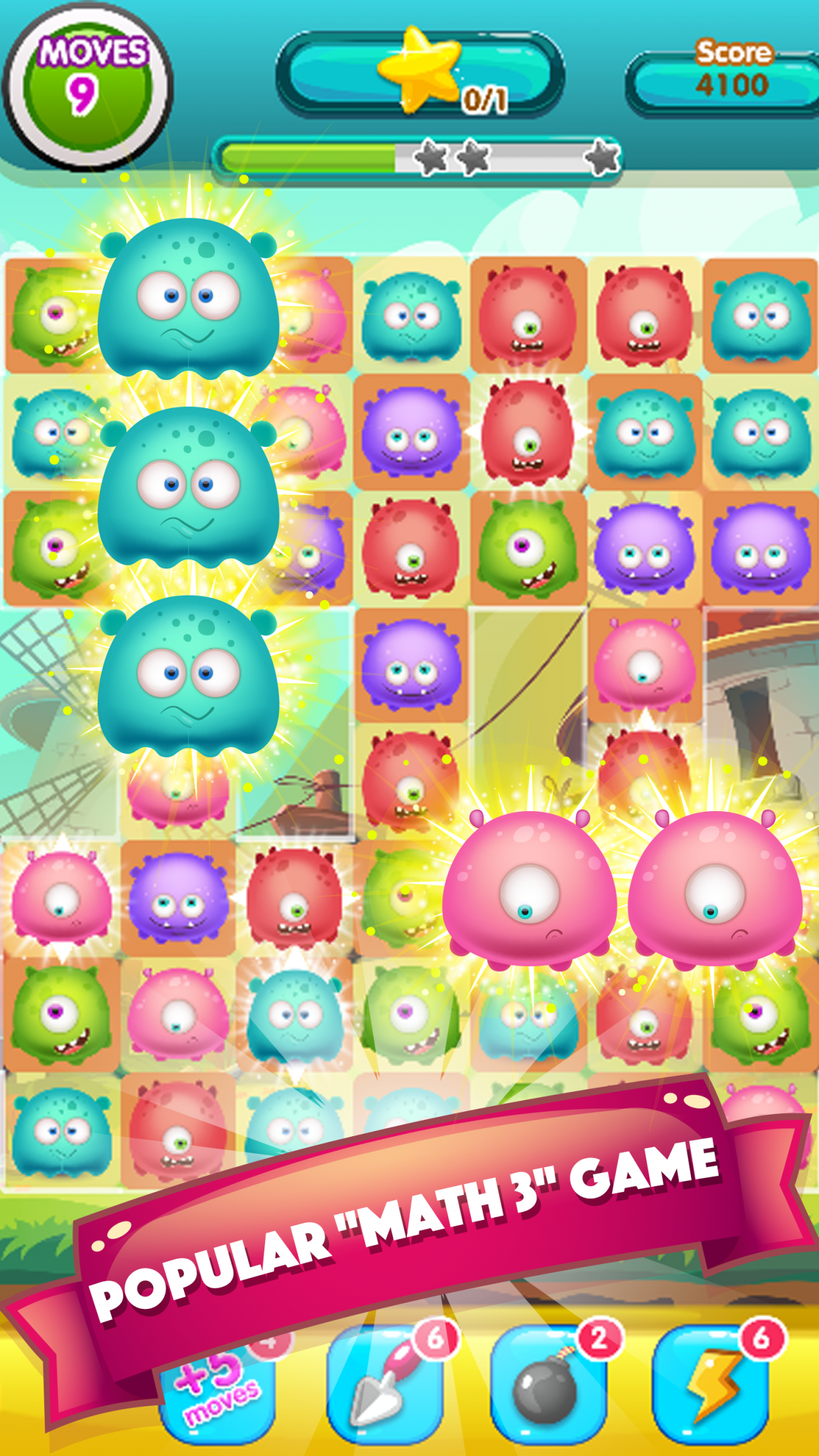 Monster Busters World : Awesome Matching Puzzle screenshot 2