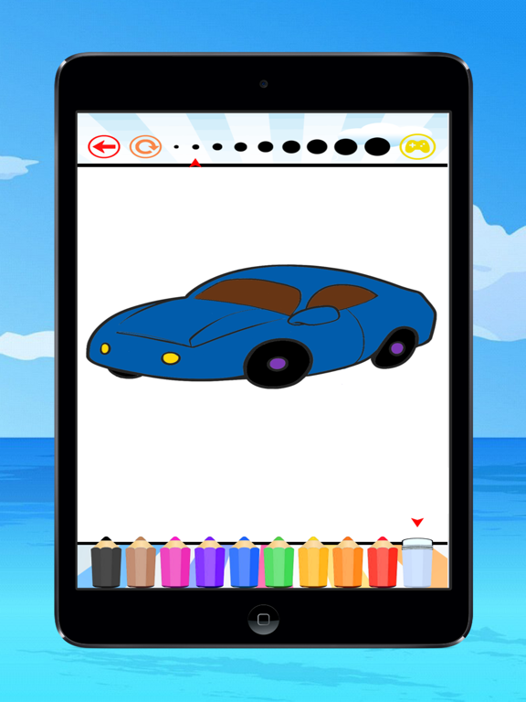 The Car Coloring Book : Educational Learning Games For Kids & Toddler iPad screenshot