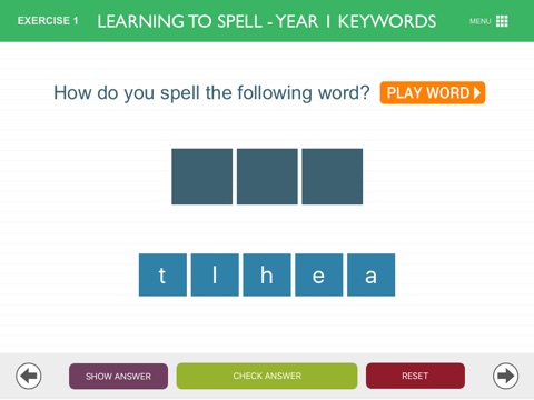 Learning To Spell - Year 1 Keywords screenshot 3
