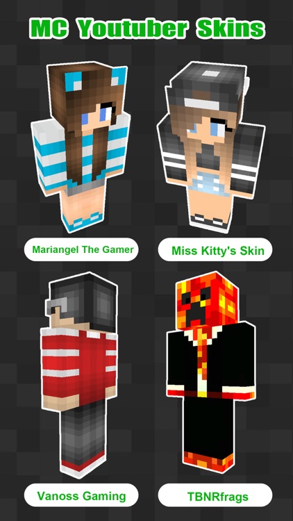 3D Youtuber Skins Collection Pro - Pixel Texture Exporter for Minecraft Pocket Edition Lite