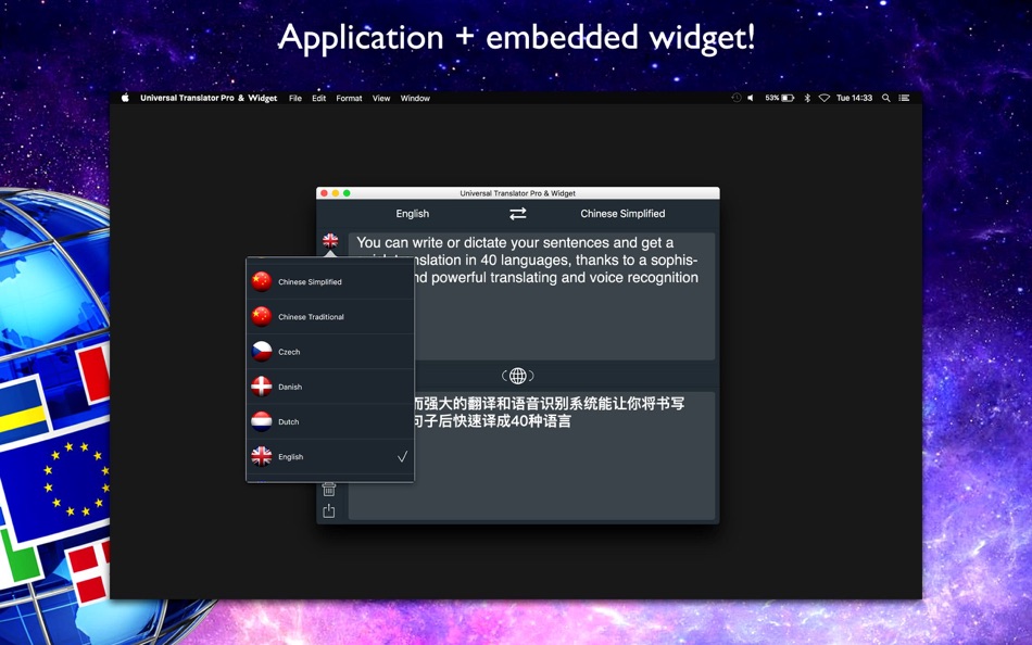 #1. Universal Translator & Widget (macOS) By: luca calciano
